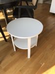 Soffbord med 2 nivåer, vitt runt, ca 50 cm