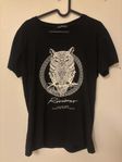 Svart t-shirt med uggletryck Jaleeman