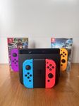 Nintendo Switch + 2 storspel + extra Joy-Cons!
