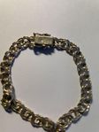 Silver Armband L 19 cm, halt 925 kistlås stängd omkrets 17