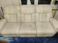 3-sits skinnsoffa med reclainer 