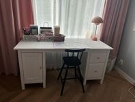 hemnes skrivbord vitbets 