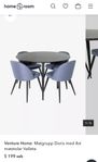 Venture Home Matgrupp Doris med 4st matstolar Valleta