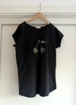Bonpoint gråbrun t-shirt, flicka, 14 år med körsbärstryc