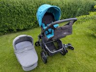 Britax Smile 2 barnvagn + babyskydd + ståbräda