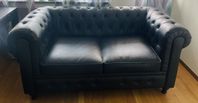 Chesterfield Lyx 2-sits Djup Soffa konstläder