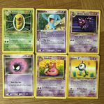 Pokémonkort 6 st uncommon grass/psychic