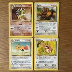 Pokémonkort 4 st uncommon från äldre 64-set