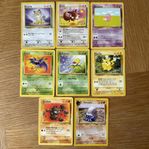 Pokémonkort 8 st från äldre 64- och 75-set