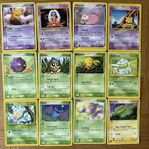 Pokémonkort 12 st (Psychic/Grass/Electric)