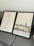 Poster / Tavla - Stockholm & Paris