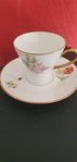 Bavaria Mitterteich kaffekopp rosor guldkant