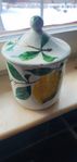 Handmålad italiensk keramikburk med citronmotiv