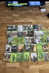 Xbox 360 slim + spel + 2 st trådlösa handkontroller
