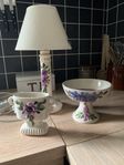 Rosa Ljung lampa skål och vas