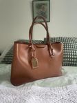 Brun läderväska Lauren Ralph Lauren