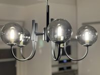 Taklampa Beverly svart/rökfärgad