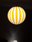 Swirl klotlampa i glas gul och vit 