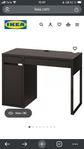 Svart skrivbord (IKEA Micke)