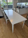 Ingetorp matbord ink iläggsskiva och 4 stolar