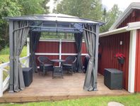 Paviljong, Hardtop Sunset Deluxe, loft grey, 3x3m