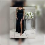 Elegant svart maxi-klänning