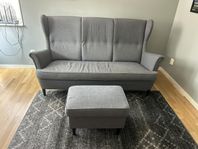 Soffa & fotpall Strandmon