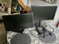 2 st Samsung datorskärmar