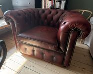Chesterfield fåtölj Röd Burgundy
