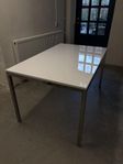 TORSBY bord 135x85 förkromad/vit