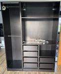 Ikea Pax garderob svart 150x58x201 cm