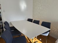 Vitt Högglanslackerat Matbord FINT Skick 