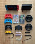 Nintendo Switch OLED - Tvä spel + massa tillbehör