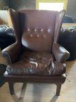 Chesterfield läderfåtölj