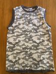 sleeveless top in grey