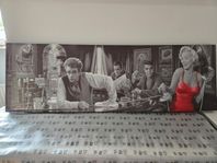 Canvastavla med ikoner 140x45