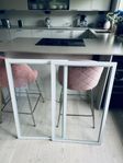 2 st KOMPLEMENT Glashyllplan vit 100x58 cm