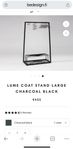 Klädhängare skohylla svart LUME BeDesign Coat stand Large