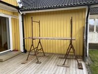 Pallbockar av metall som enkel byggställning