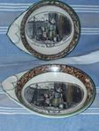 2 st. Sallads-/dessertfat - Adams Tunstall England, 