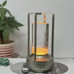 Ny laddningsbar LED lampa silver