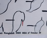 IKEA Ylva Kongbäck fåglar tyg stuvbitar