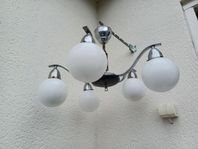 1930-t funkis art deco lampa - 5 glober