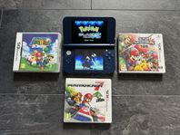 New Nintendo 3DS XL IPS SKÄRM + Laddare & 3 Spel