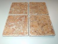Tumlad marmor Rosso Verona 10x10