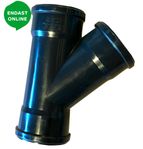 GRENRÖR HT PP Ø110/110 Ø110/110 mm Svart, 45°