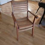 6 st uterumstolar i teak