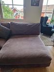 Brun divan "Arken 1-sits Divanmodul i Sammet"