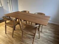 IKEA Stockholm Matbord + 4 stolar i Valnötsfaner (matgrupp)