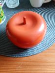 litet äpple skål med lock orange 